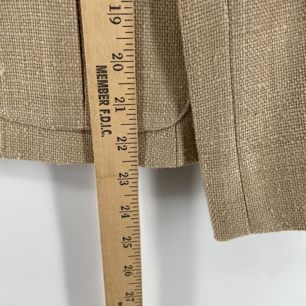 Ralph Lauren LRL Blazer Women 4 Beige 100% Silk Tweed Quiet Luxury Old Money - Picture 4 of 14